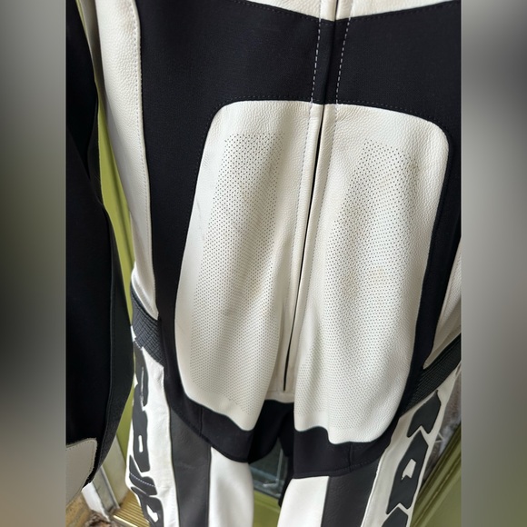 Spidi Tronik Wind Pro White Black Men’s Size 52 Leather Racing Track Suit - Picture 3 of 16
